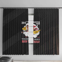 Tuskegee Airmen Red Tails Window Curtain 301st Fighter Squadron - Black - Wonder Print Shop