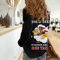 Personalized Tuskegee Airmen Red Tails Women Casual Shirt 301st Fighter Squadron - Black - Wonder Print Shop