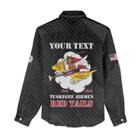 Personalized Tuskegee Airmen Red Tails Women Casual Shirt 301st Fighter Squadron - Black - Wonder Print Shop