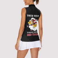 Personalized Tuskegee Airmen Red Tails Women Sleeveless Polo Shirt 301st Fighter Squadron - Black - Wonder Print Shop