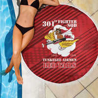 Tuskegee Airmen Red Tails Beach Blanket 301st Fighter Squadron - Red - Wonder Print Shop