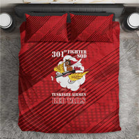 Tuskegee Airmen Red Tails Bedding Set 301st Fighter Squadron - Red - Wonder Print Shop