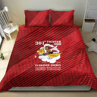 Tuskegee Airmen Red Tails Bedding Set 301st Fighter Squadron - Red - Wonder Print Shop