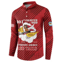 Personalized Tuskegee Airmen Red Tails Button Sweatshirt 301st Fighter Squadron - Red - Wonder Print Shop