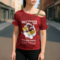 Personalized Tuskegee Airmen Red Tails Cross Shoulder Shirt 301st Fighter Squadron - Red - Wonder Print Shop