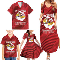 Personalized Tuskegee Airmen Red Tails Family Matching Summer Maxi Dress and Hawaiian Shirt 301st Fighter Squadron - Red - Wonder Print Shop