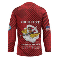 Personalized Tuskegee Airmen Red Tails Hockey Jersey 301st Fighter Squadron - Red - Wonder Print Shop