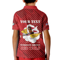 Personalized Tuskegee Airmen Red Tails Kid Polo Shirt 301st Fighter Squadron - Red - Wonder Print Shop