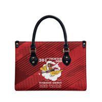 Tuskegee Airmen Red Tails Leather Bag 301st Fighter Squadron - Red - Wonder Print Shop