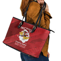 Tuskegee Airmen Red Tails Leather Tote Bag 301st Fighter Squadron - Red - Wonder Print Shop