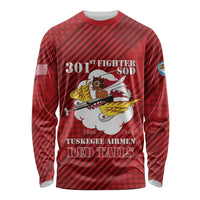 Personalized Tuskegee Airmen Red Tails Long Sleeve Shirt 301st Fighter Squadron - Red - Wonder Print Shop