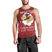 Personalized Tuskegee Airmen Red Tails Men Tank Top 301st Fighter Squadron - Red - Wonder Print Shop