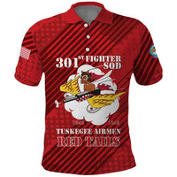 Personalized Tuskegee Airmen Red Tails Polo Shirt 301st Fighter Squadron - Red - Wonder Print Shop