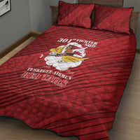 Tuskegee Airmen Red Tails Quilt Bed Set 301st Fighter Squadron - Red - Wonder Print Shop