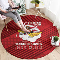 Tuskegee Airmen Red Tails Round Carpet 301st Fighter Squadron - Red - Wonder Print Shop