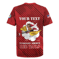 Personalized Tuskegee Airmen Red Tails Rugby Jersey 301st Fighter Squadron - Red - Wonder Print Shop