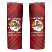 Personalized Tuskegee Airmen Red Tails Skinny Tumbler 301st Fighter Squadron - Red - Wonder Print Shop
