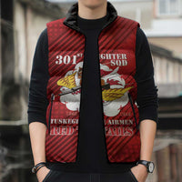 Personalized Tuskegee Airmen Red Tails Sleeveless Puffer Jacket 301st Fighter Squadron - Red - Wonder Print Shop