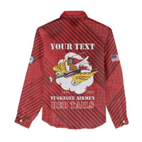 Personalized Tuskegee Airmen Red Tails Women Casual Shirt 301st Fighter Squadron - Red - Wonder Print Shop