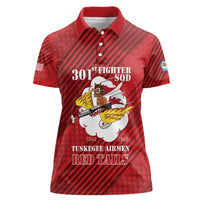 Personalized Tuskegee Airmen Red Tails Women Polo Shirt 301st Fighter Squadron - Red - Wonder Print Shop