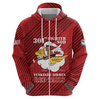 Personalized Tuskegee Airmen Red Tails Zip Hoodie 301st Fighter Squadron - Red - Wonder Print Shop