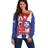 Cuba Liberation Day Off Shoulder Sweater Che Guevara Revolution - Wonder Print Shop