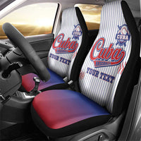Custom Cuba Baseball Car Seat Cover Sporty Style - Wonder Print Shop