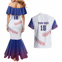 Custom Cuba Baseball Couples Matching Mermaid Dress and Hawaiian Shirt Sporty Style - Wonder Print Shop