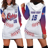 Custom Cuba Baseball Hoodie Dress Sporty Style - Wonder Print Shop