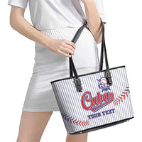 Custom Cuba Baseball Leather Tote Bag Sporty Style - Wonder Print Shop