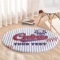 Custom Cuba Baseball Round Carpet Sporty Style