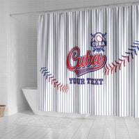Custom Cuba Baseball Shower Curtain Sporty Style