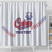 Custom Cuba Baseball Shower Curtain Sporty Style