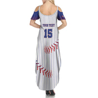 Custom Cuba Baseball Summer Maxi Dress Sporty Style - Wonder Print Shop
