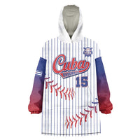 Custom Cuba Baseball Wearable Blanket Hoodie Sporty Style - Wonder Print Shop