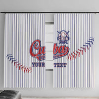 Custom Cuba Baseball Window Curtain Sporty Style - Wonder Print Shop