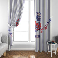 Custom Cuba Baseball Window Curtain Sporty Style - Wonder Print Shop