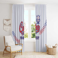 Custom Cuba Baseball Window Curtain Sporty Style - Wonder Print Shop