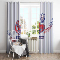 Custom Cuba Baseball Window Curtain Sporty Style - Wonder Print Shop