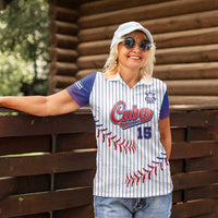 Custom Cuba Baseball Women Polo Shirt Sporty Style - Wonder Print Shop