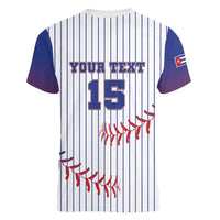 Custom Cuba Baseball Women V-Neck T-Shirt Sporty Style - Wonder Print Shop