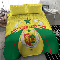 Personalised Senegal Bedding Set Coat Of Arms Mix African Pattern - Wonder Print Shop