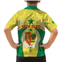 Personalised Senegal Family Matching Mermaid Dress and Hawaiian Shirt Coat Of Arms Mix African Pattern - Wonder Print Shop