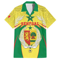 Personalised Senegal Family Matching Short Sleeve Bodycon Dress and Hawaiian Shirt Coat Of Arms Mix African Pattern - Wonder Print Shop
