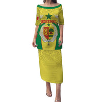 Personalised Senegal Puletasi Coat Of Arms Mix African Pattern - Wonder Print Shop