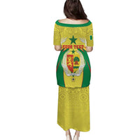 Personalised Senegal Puletasi Coat Of Arms Mix African Pattern - Wonder Print Shop