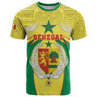 Personalised Senegal T Shirt Coat Of Arms Mix African Pattern - Wonder Print Shop