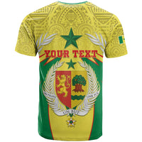 Personalised Senegal T Shirt Coat Of Arms Mix African Pattern - Wonder Print Shop