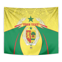 Personalised Senegal Tapestry Coat Of Arms Mix African Pattern - Wonder Print Shop