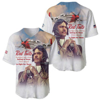 Tuskegee Airmen Red Tails Baseball Jersey Brave Enough to Fight - Wonder Print Shop